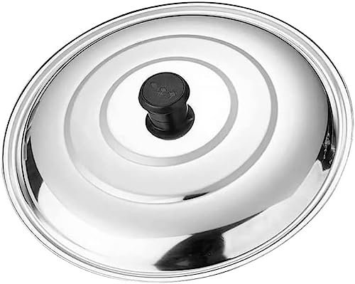 BAZAC Spritzschutzabdeckungen, Edelstahl-Topfabdeckung, Pfannendeckel: Metall-Abdeckhaube, runde Grillabdeckung, Grillplatte, Grillplatte, Zelt für flache Grillplatte, für drinnen und draußen, 70 cm