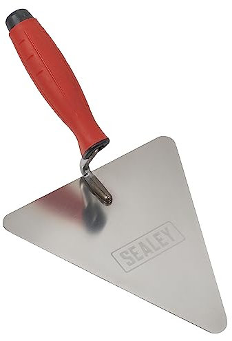 Sealey Truelle triangulaire en acier inoxydable avec poignée en caoutchouc 180 mm – T1205