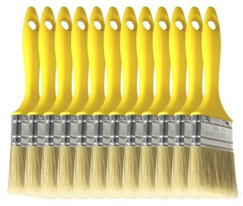 DD Composite Laminierpinsel Sets Flachpinsel Kunststoffstiel verzinkte Zwinge