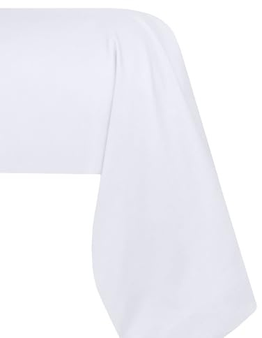 STOF - Taie de traversin - Taille 45x185 cm - Qualité Percale de Coton - 100% Coton certifié Oeko-Tex - Couleur Blanc - Modèle Elysée - Linge de lit pour Maison