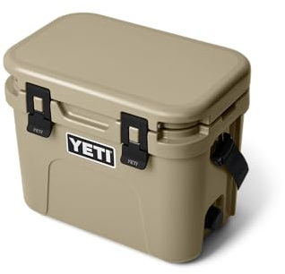 YETI Roadie 15 Small Cool Box (Tan) – Portable Cooler Box with PermaFrost Insulation – Fits 22 Cans or 7.4 kg Ice – Compact Ice Cooler for Food & Drink – 5 Year Warranty