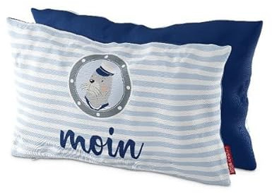Kissen Dekokissen Sofakissen Kuschelkissen (Robbe - Moin - Blau - 396822)
