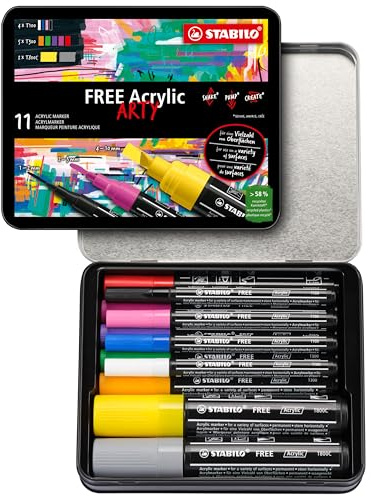 STABILO - Acrylmarker - FREE Acrylic | 11er Pack, Starter Kit, neu