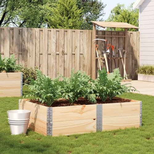Sufrk Jardinière 150x100 cm Bois de pin Massif Jardiniere sur Pieds,Bac avec Treillis,Jardiniere Terrasse