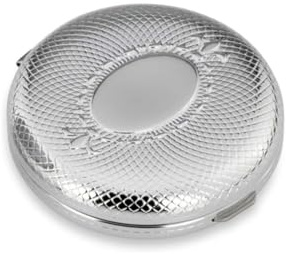 Pillendose rund Filigran 3 Fächer 6x2 cm Premium Silber Plated edel versilbert