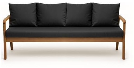 Setgarden® trädgårdsdyna med ryggstöd – Set – Dubbelsidig dyna för gungbräda och trädgårdsbänk – Finns i olika färger och storlekar (antrakit, 170 x 60 x 50 cm)