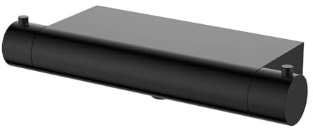 Regn thermostatische Duscharmatur mit Ablage (Gun Metal Black)