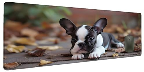 Alfombrilla Ratón Lindo Alfombrilla Ratón XXL 1500x800mm Perro, Mouse Pad Gaming Accesorios Resistente al Agua Antideslizante Mousepad, Escritorio Tapete Rato con Bordes Cosidos Jugadores Oficina I-0