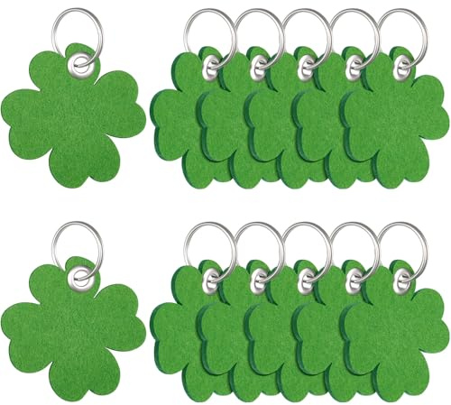 Jadive Schlüsselanhänger Filz Rohling Glücksbringer Anhänger | Anhänger Basteln, Viel Glück Geschenk, Schultüte Mitgebsel, Gastgeschenk für Weihnachten Neujahr Silvester
