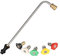 Jortmrd Lance d'extension de Lance de Nettoyeur Haute Pression Lance de Pulvérisation Coudée à 90 Degrés avec 5 Buses Pulvérisation Outils Nettoyage Gouttière pour Karcher K2 K3 K4 K5 K6 K7