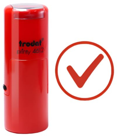 Timbro autoinchiostrante Trodat 4612 per insegnanti e carte fedeltà, impronta 12×12 mm, timbro-pad, Timbro a inchiostro, timbro-pad personalizzato