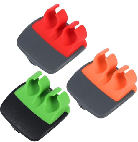 GLEAVI 3piezas Pelador De Verduras y Frutas Inoxidable Multifuncional Con Diseño Ergonómico Para Cocina Uso Seguro y Fácil Limpieza Negro Verde Gris Naranja Rojo