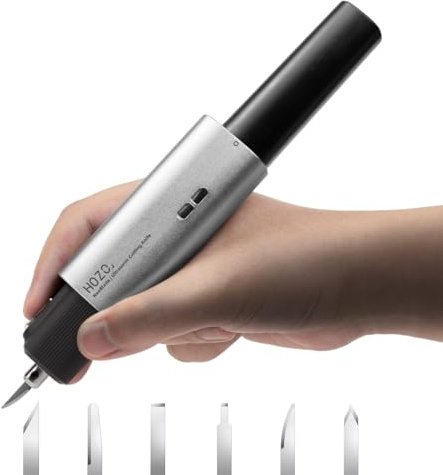 HOZO NeoBlade Wireless Ultrasonic Cutter – 40kHz Vibration, 40W Smart Power, Replaceable Battery, Turbo Cooling, LED Light, 2 Cutting Modes, for 3D Printing, Resin, Dental, Carbon Fiber,Acrylic & DIY