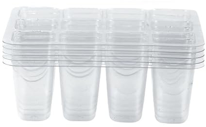FJOADNVM Semenzaio 5/10pz Vassoio di Avvio for piantine Trasparenti a 12 Celle Giardinaggio Vivaio Coltivazione Germinazione Vassoio di Avvio for Semi in plastica(5pcs)