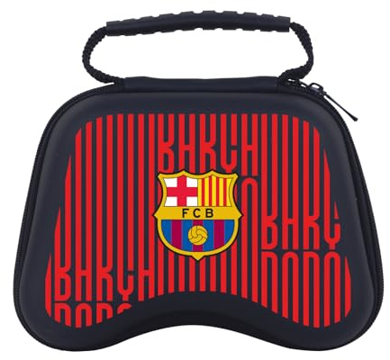 Head Case Designs Officially Licensed FC Barcelona Barca Graphic Logo Hard Storage Travel Carry Case Compatible With Sony PS5 DualSense & Xbox Controller