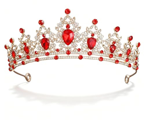 Krone Mädchen, Braut Diadem Kristall Königin Krone Tiara Sparkly Strass Prinzessin Kostüm Hochzeit Prom Geburtstag Pageant Party Tortenaufsatz Karneval Kopfschmuck,Abschlussball Festzug