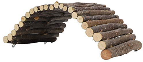 Smandy Naturligt äppelträ Pet Arch Bridge Hamstertunnel Kaninskydd Smådjur Burtillbehör med 3 Storlekar för Hamstrar Kaniner Små Husdjur (L 150x100cm / 59,06x39,37in)