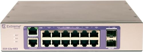Extreme networks 210-12P-GE2 Gestionado L2 Gigabit Ethernet (10/100/1000) Bronce, Púrpura Soporte Power over Ethernet (PoE)