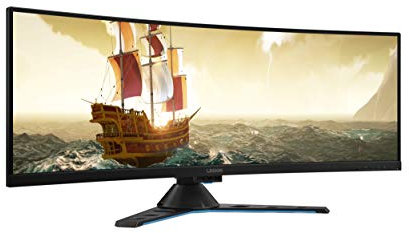 Lenovo Legion Y44w-10 - Monitor Gaming Curvo 43.4 DWUXGA (VA, 144Hz, 4ms, HDMI, DP, USB-C, FreeSync Premium Pro) Ajuste de inclinación/altura/giro - Negro