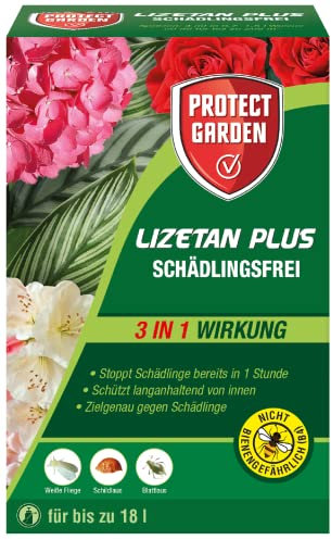 PROTECT GARDEN Lizetan Plus Schädlingsfrei, Blattlausfrei Konzentrat, mit langanhaltendem Schutz gegen Schädlinge an Zierpflanzen, 50 ml