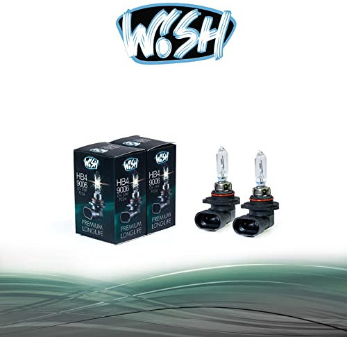 Wish® HB4 9006 LongLife 12V 51W P22d Halogen Glühbirnen Lampe Scheinwerferlampen (HB4 LongLife Doppelpack)