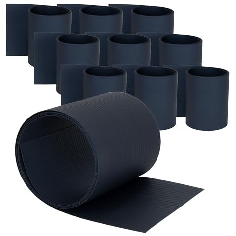 Jardinion Tiras de privacidad para Vallas de Doble Varilla PVC 250 cm, 10 Piezas, Ranuras de 6 mm, Antracita, adecuadas como protección Visual para Balcones, fáciles de Instalar