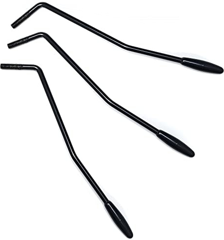 3 delar 5 mm tråd Tremolo arm Whammy Bar för Fender Stratocaster elgitarr Tremolo-system, svart