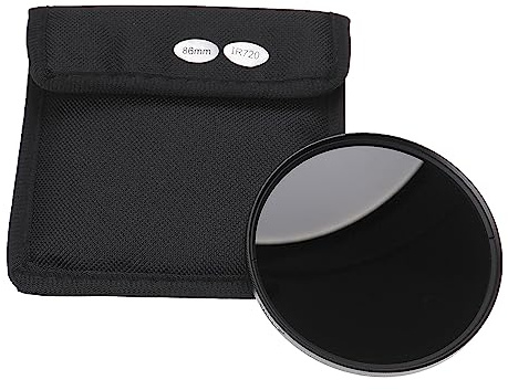 vhbw Filtre Infrarouge Universel 720nm pour Compatible avec objectifs d'appareils Photos de Filetage 86mm - Filtre IR Circulaire, Noir-Mat