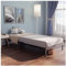 Dreamzie Bett 90x200 aus Metall - Bettgestell 90 x 200 für Matratze Einzelbett, Höche 35 cm - Großer Stauraum, Leicht zu Montieren und Stabil - Schwarzer Lattenrost