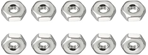 DTGN #6–32 (UNC) sexkantiga muttrar – 100 pack – bra för hus garage reparation – 304 rostfritt stål sexkantsmuttrar – silver