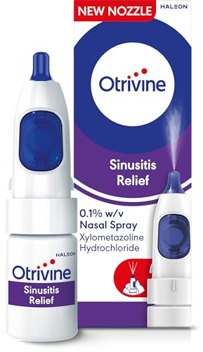 Otrivine Decongestant Nasal Spray, Nose Spray for Sinusitis & Blocked Nose Relief, 10ml