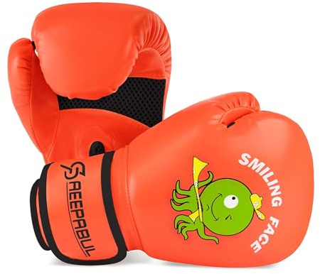 SAEEPABUL Upgrade Gants de boxe pour enfants de 3 à 8 ans, garçons et filles, gants de boxe pour l'entraînement des enfants, gants de boxe, sparring pour sac de frappe, kickboxing, Muay Thai, MMA, 170