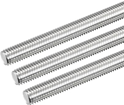 QUARKZMAN 3 Stück Gewindestange M12 x 180mm Vollgewindestange 304 Edelstahl V2A Gewindestangen A2 Metrisch Gewindebolzen VA Gewindestab Rechtsgewinde Gewindestift