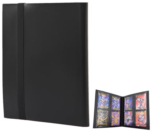 Classeur carte pokemon, 160 Pochette Carte pour Cartes à Collectionner, Livre, Album Classeur étanche Jeu de Rangement Collection, Étanche Jeu de Farde Carte, Sangle Elastique Empêche