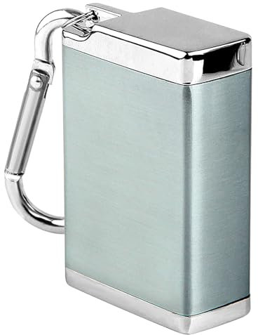 Taschenaschenbecher für Unterwegs Silber 1 Stück Geruchsdicht Aschenbecher to go Reiseaschenbecher Klein Mobiler Aschenbecher Tragbarer Zigaretten Taschenascher