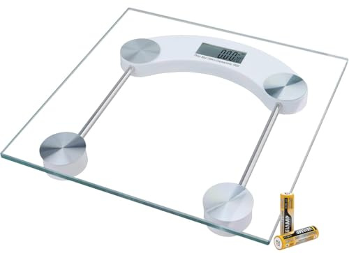 Digitale Personenwaage aus Glas LIBRA150, Tragkraft bis 150 kg, Graduierung 100 g