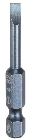 QUARKZMAN SL4 Embouts De Tournevis À Fente Magnétiques 4mm Acier S2 Embout De Tournevis À Tête Plate 1/4 Tige Hexagonale Embouts De Tournevis Pour Perceuse 50mm (2) Long Pour Vis