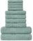 GC GAVENO CAVAILIA Juego de 10 Toallas Familiares 100% algodón Egipcio, 4 Caras, 4 Toallas de Mano, 2 Toallas de baño, Accesorios de baño Altamente absorbentes de Agua, Lavables a máquina, Huevo de