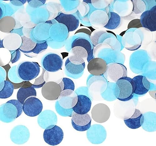 CXNXFD 50g Konfetti Blau Hochzeit Geburtstag,Blaue Streudeko,Confetti Blau Silber, Glitzer Konfetti Bunt für Gender Reveal,Luftballons,Tisch,Geschenkbox,Party Dekoration