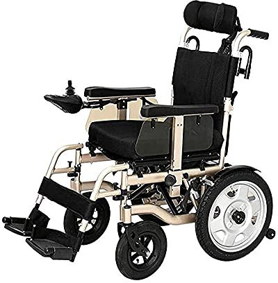 Luxuriöser Elektrorollstuhl, vollautomatisch zusammenklappbar, tragbarer Scooter, doppelte Stoßdämpfung, verstellbare Kopfstütze und Armlehne