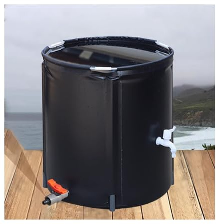 Tonneau de collecte d'eau de pluie pliable, réservoir de stockage d'eau portable avec fermeture éclair, pour une irrigation efficace du jardin et de la pelouse