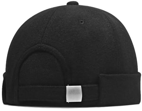 YAMEE Bonnet Docker Homme en Laine Mélangée,Bob Docker Chaud Réglable,Casquette sans Visiere Homme Confortable,Casquette Marin,Idéal pour Les Activités Extérieures