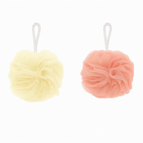 Set mit 2 Peeling-Schwämmen für die Dusche | Schwämme aus weichem Netz für eine perfekte Reinigung in verschiedenen Farben