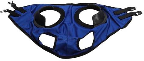 AUNMAS Ögonskyddshuva för Häst, Justerbar Andningsbar Sandsäker Hästögonmaskskydd Selestillbehör för Träningsracing (Blue)