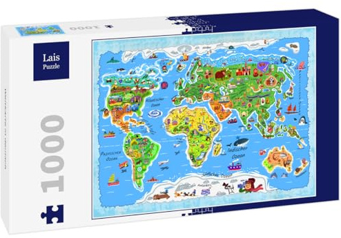 Lais Puzzle Weltkarte in deutsch 1000 Teile