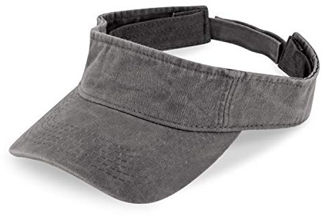 fiebig Juno Visor mit Klettverschuss | One Size Sommercap in vielen Farben aus 100% Baumwolle | Unisex Sommerkappe mit verstellbarem Innenband
