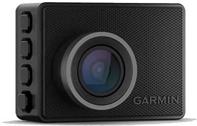Garmin Dashcam 47, 1080p und 140 Grad Sichtfeld, überwachen Sie Ihr Fahrzeug während der Fahrt mit neuen verbundenen Funktionen, Sprachsteuerung, kompakt und diskret, inklusive Speicherkarte