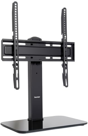 VulTech Staffa da Tavolo Serie LITE per TV 32-55 Monitor/LED LCD Plasma - Altezza Regolabile, VESA Max 400x400, Design Salvaspazio - BTV-TB3255LITE