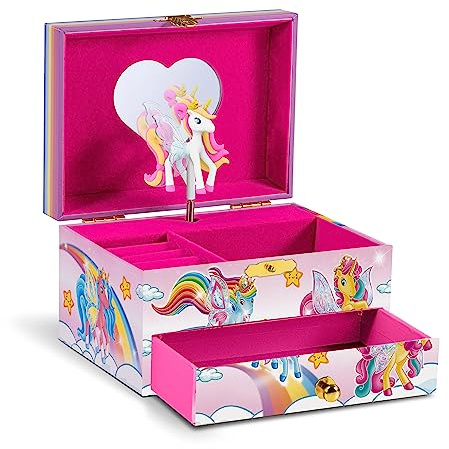 CRAZE Galupy Unicorn - Boîte à Bijoux musicale Fille avec Figurine GALUPY et nombreux rangements, Boîte à musique Licorne