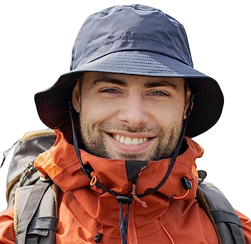 TOP-EX XL/XXL Herren-Sonnenhut, LSF 50+, wasserdicht, für Spaziergänge, Golf, Regenhut, verstellbar, verstaubar, winddicht